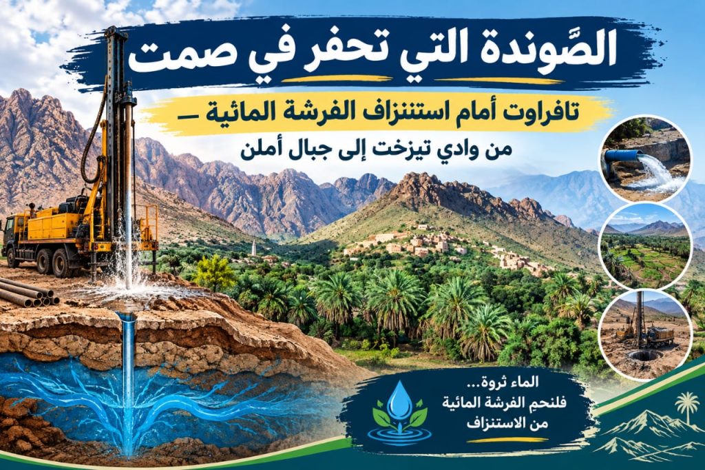 تافراوت أمام استنزاف الفرشة المائية ، من وادي تيزخت إلى جبال أملن.